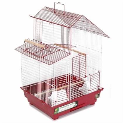 House Style Bird Cage - Red